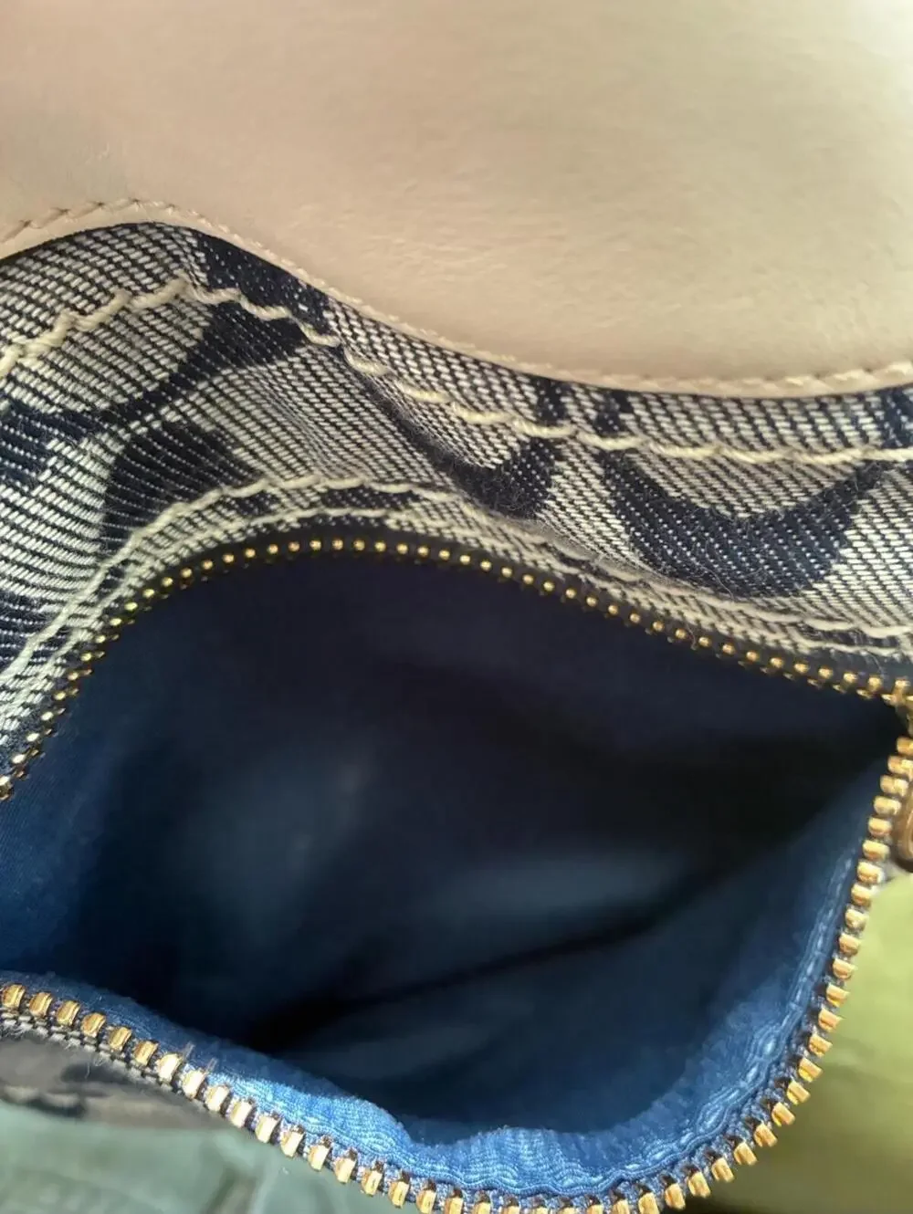 Coach 10402 Signature C Duffle Blue Denim Leather Convertible Handbag